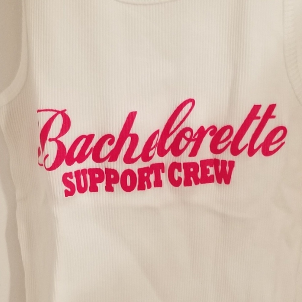 Bachelorette Support Crew White Tank